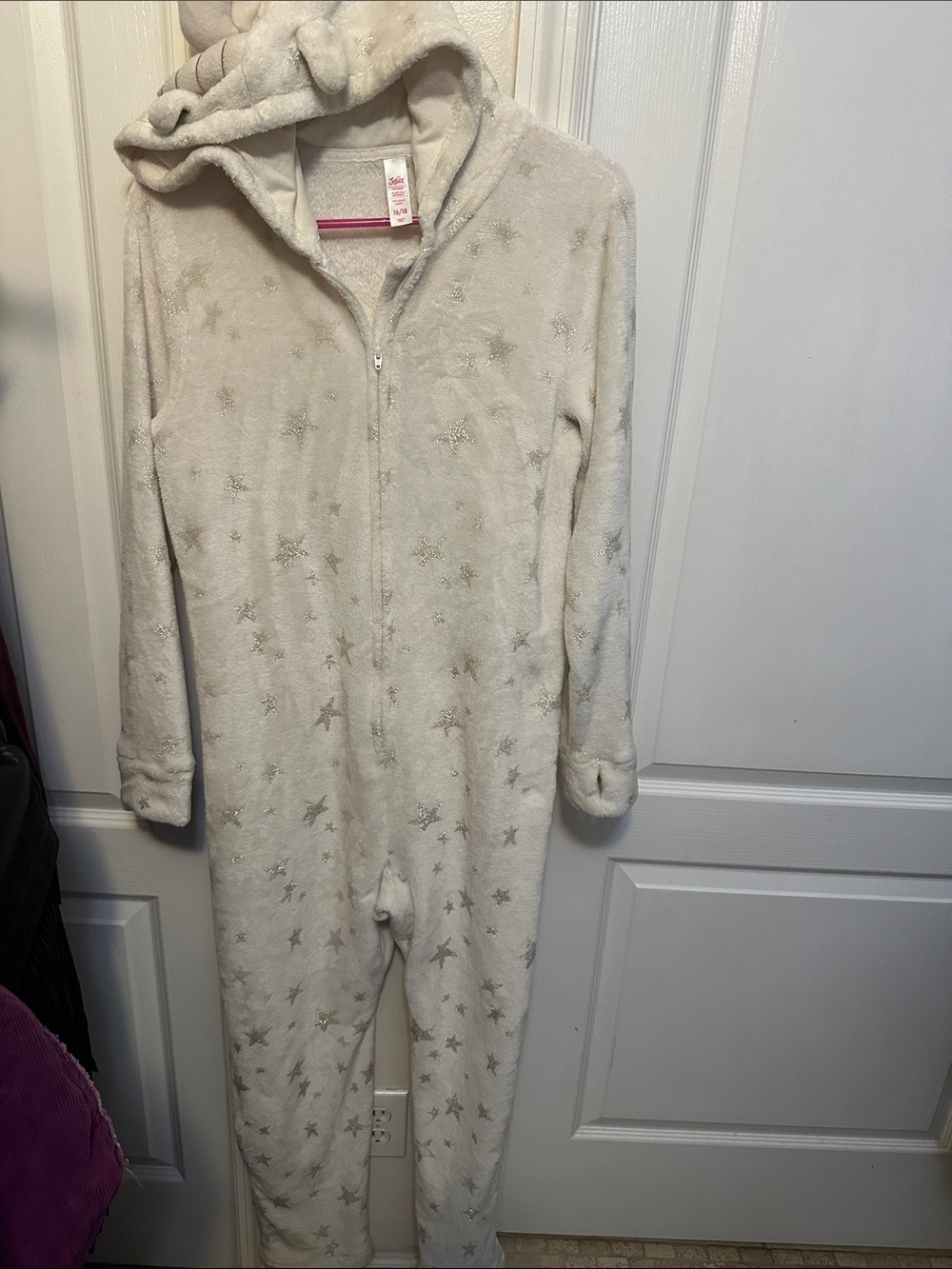 Justice Cream Star-Print Hooded One-Piece Footie